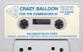 Cartridge artwork for Crazy Balloon on the Commodore 64.