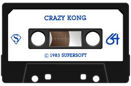 Cartridge artwork for Crazy Kong on the Commodore 64.