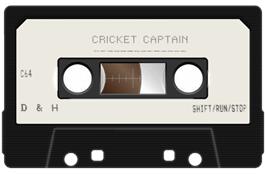 Cartridge artwork for Cricket Captain (D&H) on the Commodore 64.