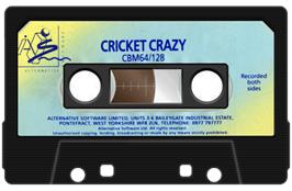 Cartridge artwork for Cricket Crazy on the Commodore 64.