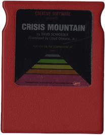 Cartridge artwork for Crisis Mountain on the Commodore 64.