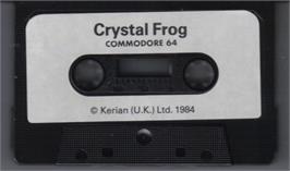 Cartridge artwork for Crystal Frog on the Commodore 64.