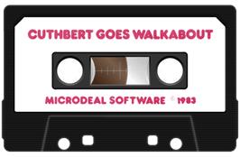 Cartridge artwork for Cuthbert Goes Walkabout on the Commodore 64.