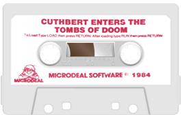 Cartridge artwork for Cuthbert In The Tombs on the Commodore 64.