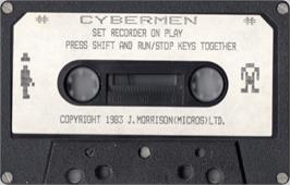 Cartridge artwork for Cybermen on the Commodore 64.