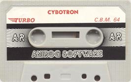 Cartridge artwork for Cybotron on the Commodore 64.