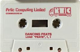 Cartridge artwork for Dancing Feats on the Commodore 64.
