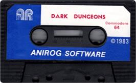 Cartridge artwork for Dark Dungeons, The on the Commodore 64.