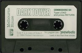 Cartridge artwork for Dark Tower (CP Verlag) on the Commodore 64.