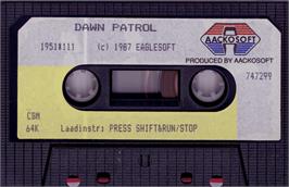 Cartridge artwork for Dawn Patrol on the Commodore 64.