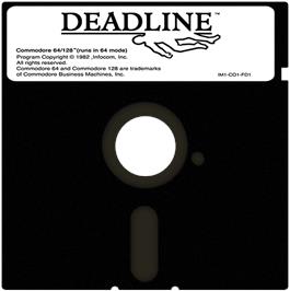 Cartridge artwork for Deadline (Visualize) on the Commodore 64.