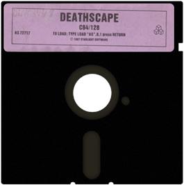 Cartridge artwork for Deathscape on the Commodore 64.