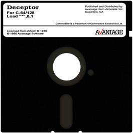 Cartridge artwork for Deceptor on the Commodore 64.