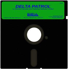 Cartridge artwork for Delta Patrol on the Commodore 64.