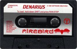 Cartridge artwork for Denarius on the Commodore 64.