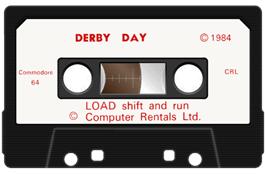 Cartridge artwork for Derby Day (CRL) on the Commodore 64.