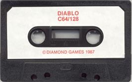 Cartridge artwork for Diablo on the Commodore 64.