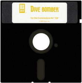 Cartridge artwork for Dive Bomber (ShareData) on the Commodore 64.