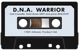 Cartridge artwork for Dna Warrior on the Commodore 64.