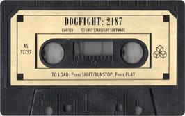 Cartridge artwork for Dogfight 2187 on the Commodore 64.