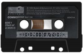 Cartridge artwork for Dominator (System 3) on the Commodore 64.