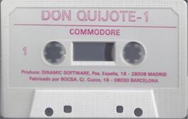 Cartridge artwork for Don Quijote on the Commodore 64.