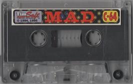 Cartridge artwork for Dr. Mad Vs. The Topsy Turvy Moon Men Of Mars on the Commodore 64.