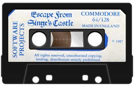 Cartridge artwork for Dragon's Lair Part II - Escape from Singe's Castle on the Commodore 64.