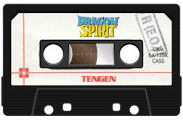 Cartridge artwork for Dragon Spirit on the Commodore 64.