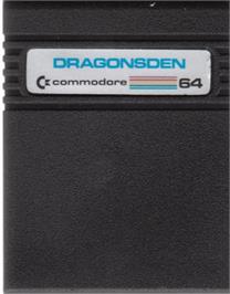 Cartridge artwork for Dragonsden on the Commodore 64.
