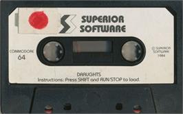 Cartridge artwork for Draughts on the Commodore 64.