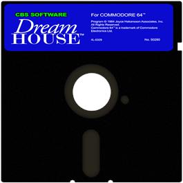 Cartridge artwork for Dream House on the Commodore 64.