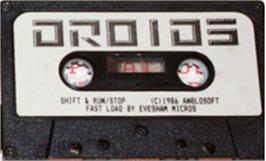 Cartridge artwork for Droids (Anglosoft) on the Commodore 64.