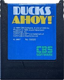 Cartridge artwork for Ducks Ahoy! on the Commodore 64.
