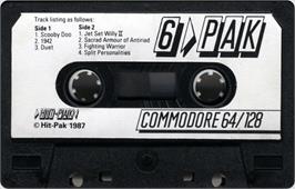 Cartridge artwork for Duet on the Commodore 64.