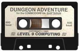 Cartridge artwork for Dungeon Adventure on the Commodore 64.