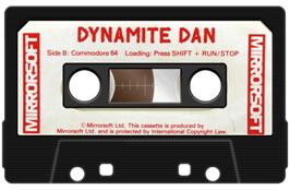 Cartridge artwork for Dynamite Dan on the Commodore 64.