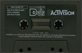 Cartridge artwork for Dynamite Düx on the Commodore 64.