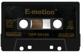 Cartridge artwork for E-Motion on the Commodore 64.