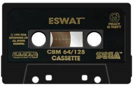 Cartridge artwork for ESWAT on the Commodore 64.