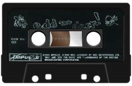 Cartridge artwork for Edd the Duck! on the Commodore 64.
