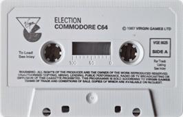 Cartridge artwork for Election on the Commodore 64.