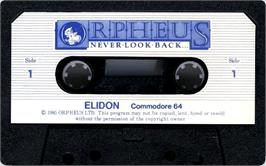 Cartridge artwork for Elidon on the Commodore 64.