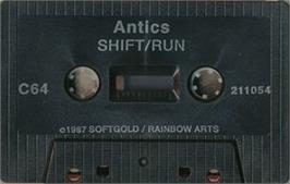 Cartridge artwork for Elvin - Antics on the Commodore 64.