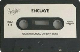 Cartridge artwork for Enclave on the Commodore 64.