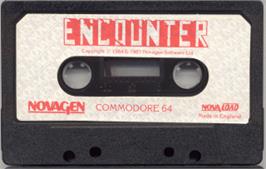 Cartridge artwork for Encounter (Novagen) on the Commodore 64.