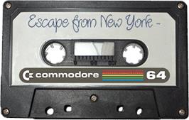 Cartridge artwork for Escape from New York (Covert Bitops) on the Commodore 64.