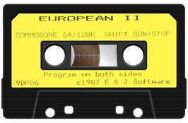 Cartridge artwork for European 2 on the Commodore 64.