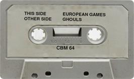 Cartridge artwork for European Games on the Commodore 64.