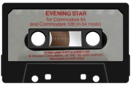 Cartridge artwork for Evening Star on the Commodore 64.